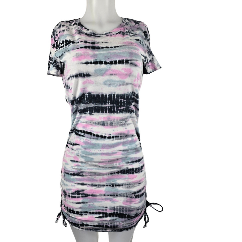 Victoria's Secret Pink Pink Black Gray Tie Dye Mini Summer Women's Dress M